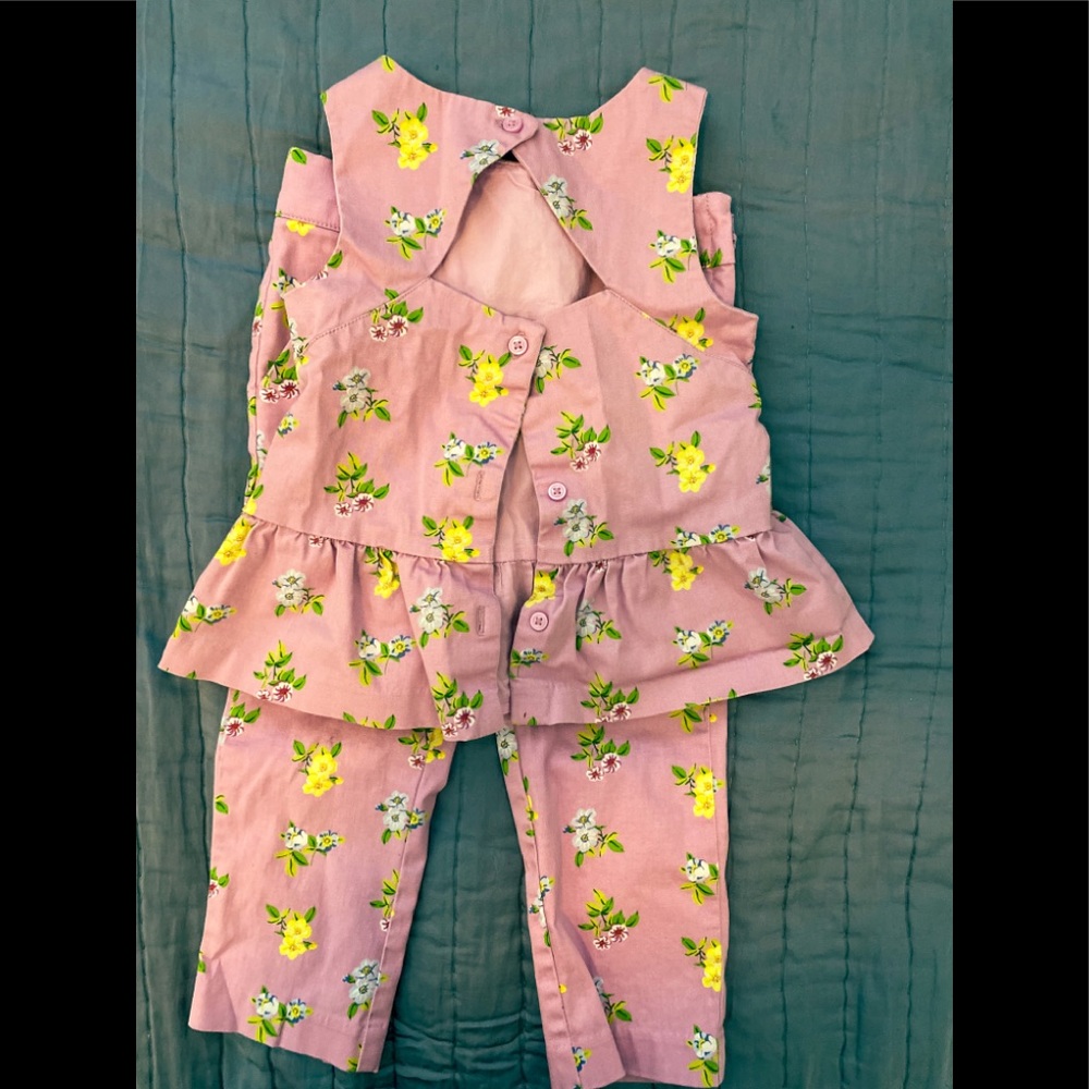 LIKE NEW. Purple Floral Tank Top & Matching Pant